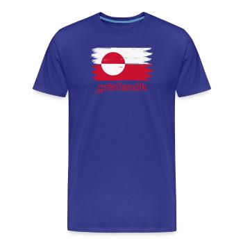 Drapeau de Grønlandik - T-shirt bio Premium Homme - bleu roi - Devant - Damien (186cm)
