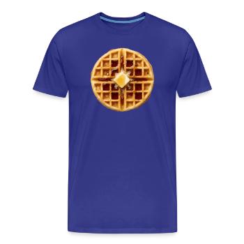 Waffel-Kostüm-Frühstück Halloween Einfache Waffel - Männer Premium Bio T-Shirt - Königsblau - Vorne - Damien (186cm)