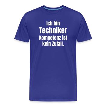 Je suis technicien : la compétence n’est pas un hasard - T-shirt bio Premium Homme - bleu roi - Devant - Damien (186cm)
