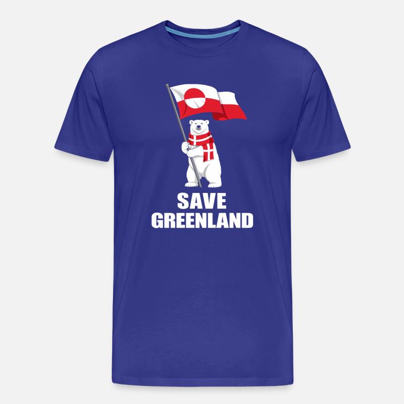 Eisbärenflagge rettet Grönland - Männer Premium Bio T-Shirt - Königsblau