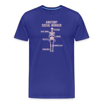 Social Worker Quote Anatomy Social Work - Männer Premium Bio T-Shirt - Königsblau - Vorne - Damien (186cm)