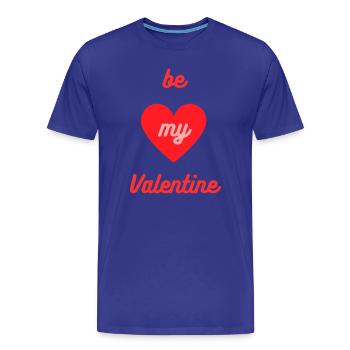 Be my Valentine Herz-Design - Männer Premium Bio T-Shirt - Königsblau - Vorne - Damien (186cm)