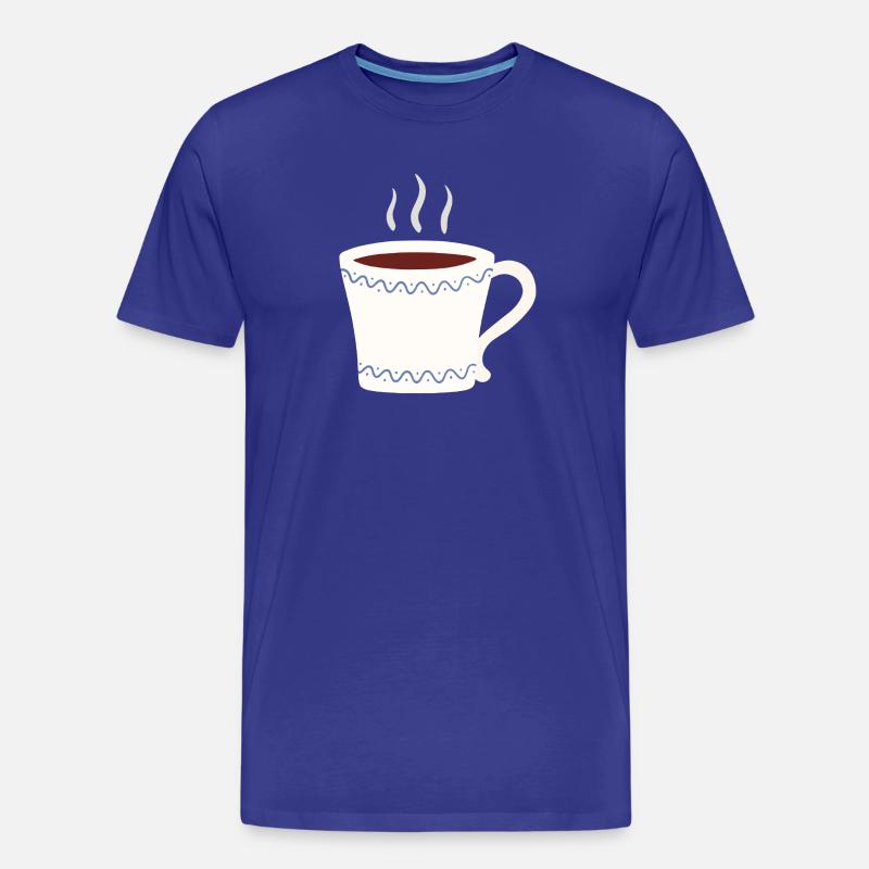 Dampfender Becher mit blauem Wave-Verschluss - Männer Premium Bio T-Shirt - Königsblau