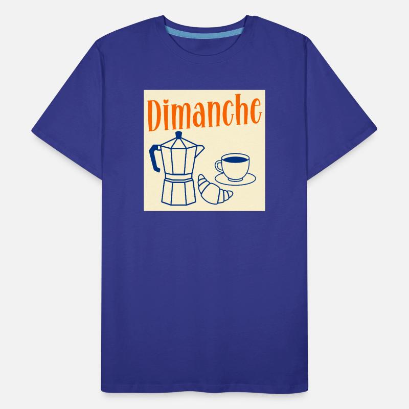 Dimanche Café Croissant T-shirt bio Premium Homme
