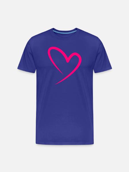 Heart Valentine’s Day - T-shirt bio Premium Homme - bleu roi
