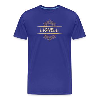 Lionell Lionell - Männer Premium Bio T-Shirt - Königsblau - Vorne - Damien (186cm)