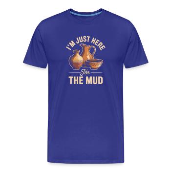 Art de la poterie Atelier d’atelier en argile - T-shirt bio Premium Homme - bleu roi - Devant - Damien (186cm)