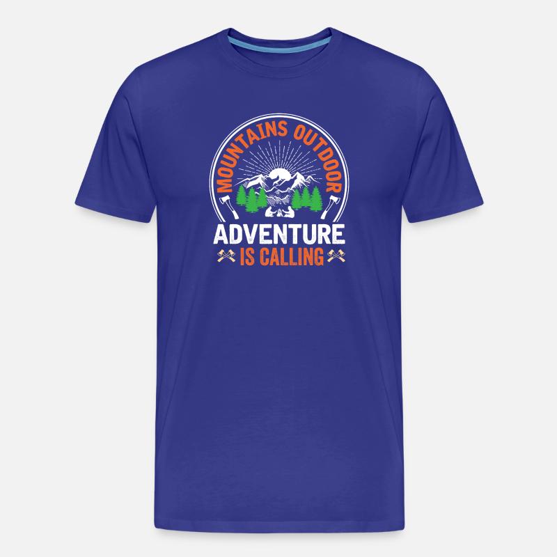 Berge – Das Abenteuer ruft - Männer Premium Bio T-Shirt - Königsblau