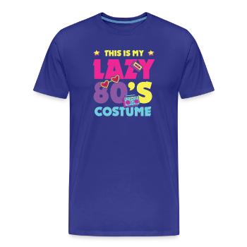 Das ist mein Lazy-80er-80er-Jahre-Kostüm - Männer Premium Bio T-Shirt - Königsblau - Vorne - Damien (186cm)