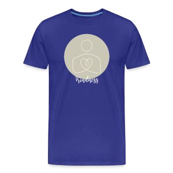 Herzlinie der Freundlichkeit - Männer Premium Bio T-Shirt - Königsblau - Vorne - Damien (186cm)