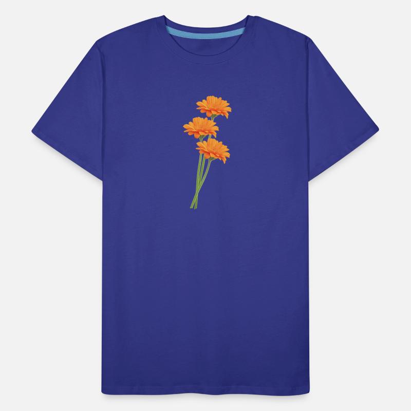 Orange Gerbera Trio T-shirt bio Premium Homme