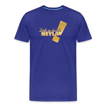 Vorname Neyla - Männer Premium Bio T-Shirt - Königsblau - Vorne - Damien (186cm)