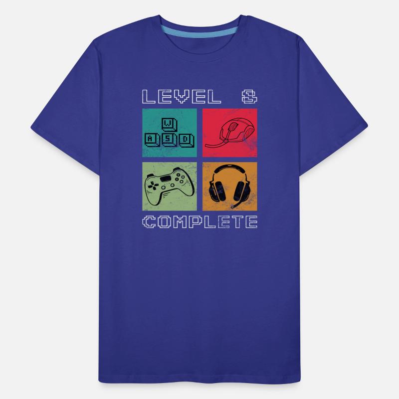 8. Geburtstag Level 8 unlocked Männer Premium Bio T-Shirt