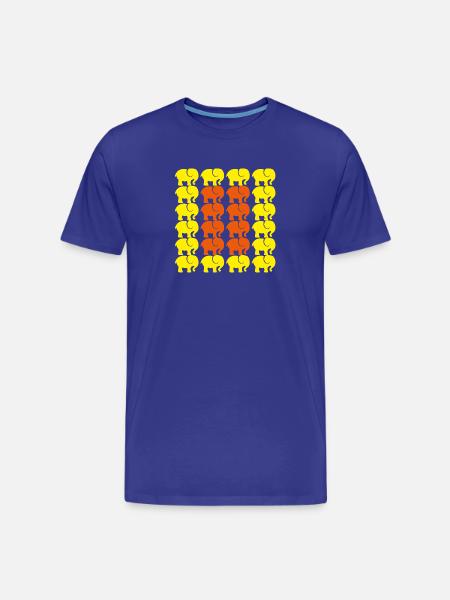 ELEFANT - Männer Premium Bio T-Shirt - Königsblau