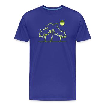 Palmen Strand Insel - Männer Premium Bio T-Shirt - Königsblau - Vorne - Damien (186cm)