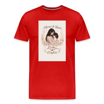Eternal Love Mother and Child - Men's Premium Organic T-Shirt - red - Front - Damien (186cm)