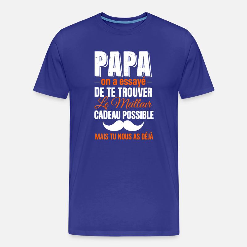 Papa sucht das perfekte Geschenk - Männer Premium Bio T-Shirt - Königsblau