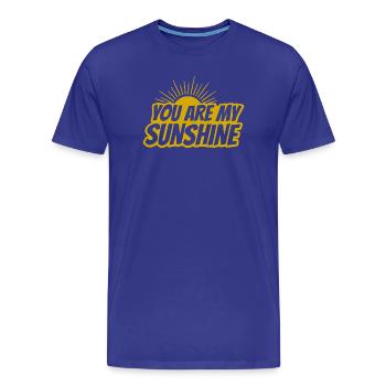 Tu es mon rayon de soleil – Rétro audacieux - T-shirt bio Premium Homme - bleu roi - Devant - Damien (186cm)