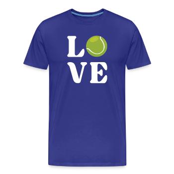 Tennisliebhaber - Männer Premium Bio T-Shirt - Königsblau - Vorne - Damien (186cm)