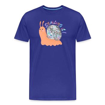 Escargot ! – Escargot coloré avec boule disco - T-shirt bio Premium Homme - bleu roi - Devant - Damien (186cm)