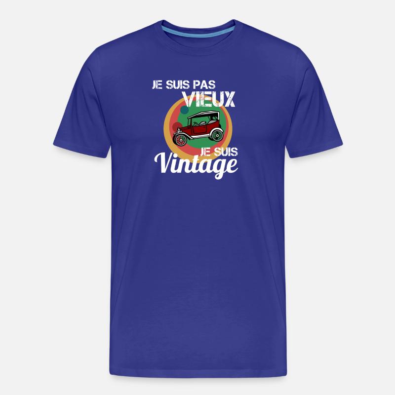 Ich bin kein altes Oldtimer-Auto - Männer Premium Bio T-Shirt - Königsblau