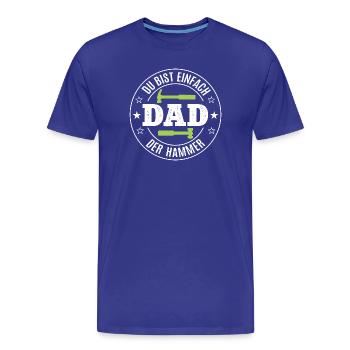 Dad Bester Papa Vater Vatertag Geburtstag Papi - Männer Premium Bio T-Shirt - Königsblau - Vorne - Damien (186cm)