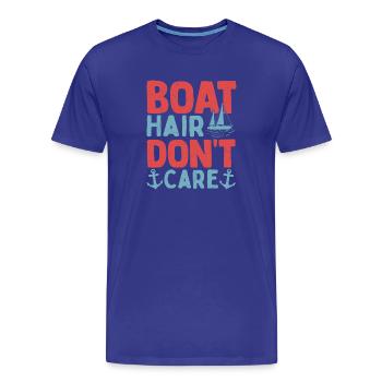 Boat Hair Don't Care Sailor Sail Captain - Männer Premium Bio T-Shirt - Königsblau - Vorne - Damien (186cm)