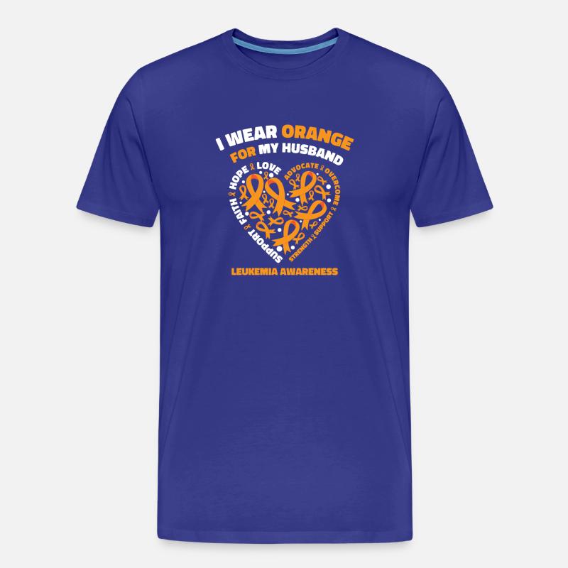  Starker Ehemann Mit Leukämie Hoffnung Und - Männer Premium Bio T-Shirt - Königsblau