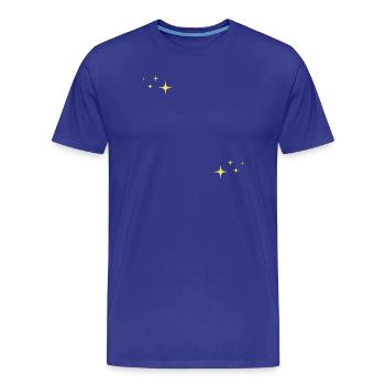 Funkeln Glitzer Sterne - Männer Premium Bio T-Shirt - Königsblau - Vorne - Damien (186cm)