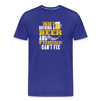 Pêcheur sportif pêcheur pêcheur Pêcheur Dit - T-shirt bio Premium Homme - bleu roi - Devant - Damien (186cm)