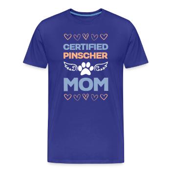 Pinscher Mom Certified - Männer Premium Bio T-Shirt - Königsblau - Vorne - Damien (186cm)