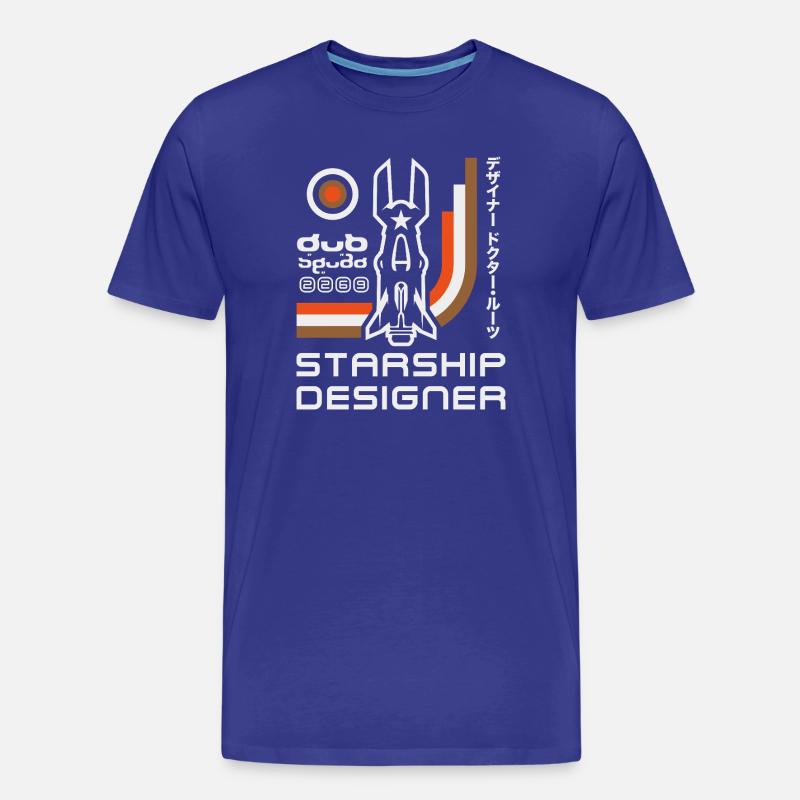 Designer des Retro-Raketenraumschiffs - Männer Premium Bio T-Shirt - Königsblau