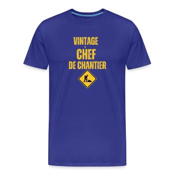 Vintage Site Manager - Men's Premium Organic T-Shirt - royal blue - Front - Damien (186cm)