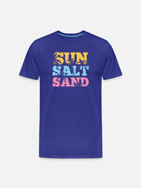 Summertime - Sun Salt and Sand - Men's Premium Organic T-Shirt - royal blue