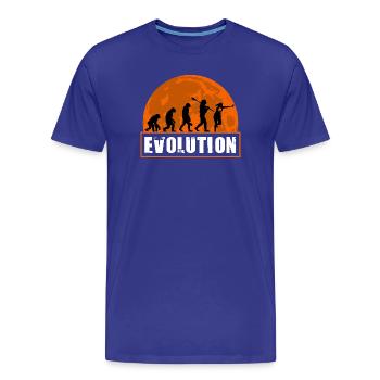Evolution of Women's Rugby Player Silhouette - Men's Premium Organic T-Shirt - royal blue - Front - Damien (186cm)