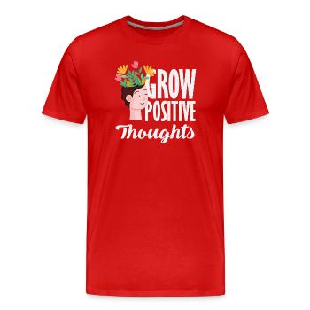 Pflanzenliebhaber Positive Pflanzen Wachsen - Männer Premium Bio T-Shirt - Rot - Vorne - Damien (186cm)