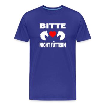 horses - Men's Premium Organic T-Shirt - royal blue - Front - Damien (186cm)