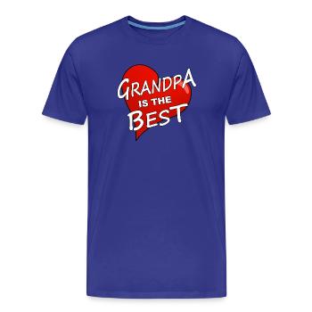GRANDPA IS THE BEST - Männer Premium Bio T-Shirt - Königsblau - Vorne - Damien (186cm)
