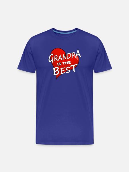 GRANDPA IS THE BEST - Männer Premium Bio T-Shirt - Königsblau