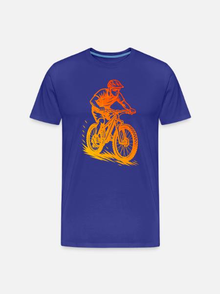 Iconic mountain bike motif - Men's Premium Organic T-Shirt - royal blue