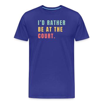 Je préfère être au tribunal - T-shirt bio Premium Homme - bleu roi - Devant - Damien (186cm)
