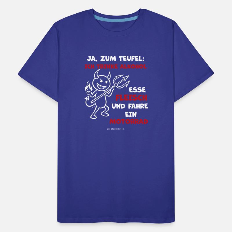 Devilish Drinker Motorcycle Men's Premium Organic T-Shirt