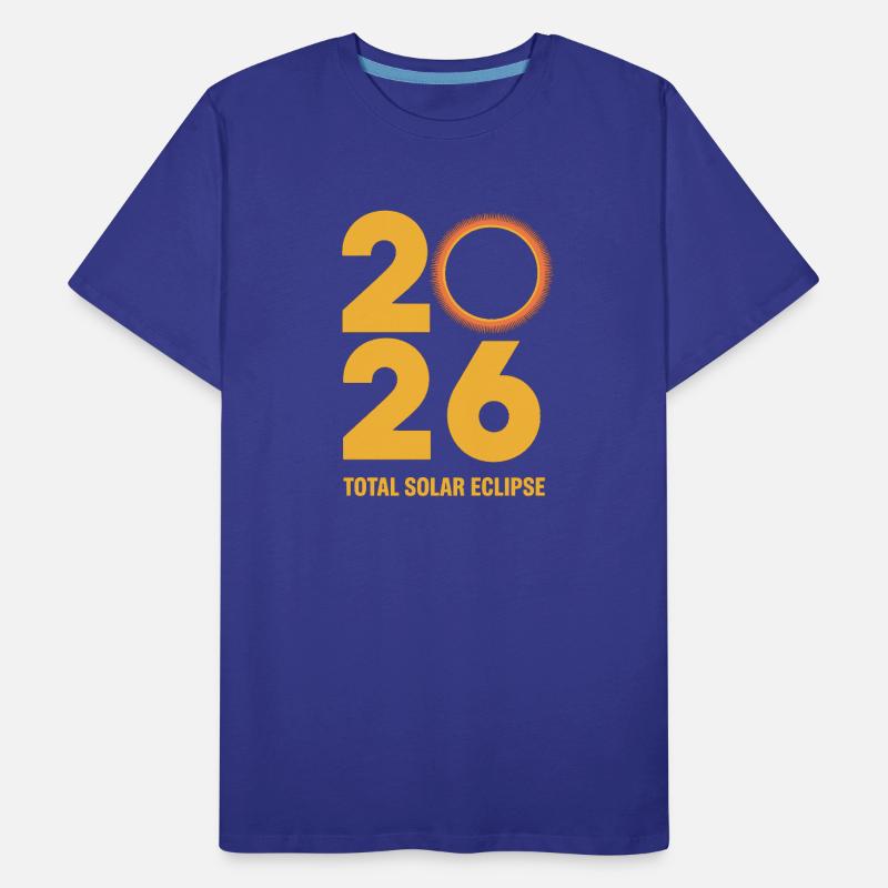 2026 Total Solar Eclipse Path Retro Männer Premium Bio T-Shirt
