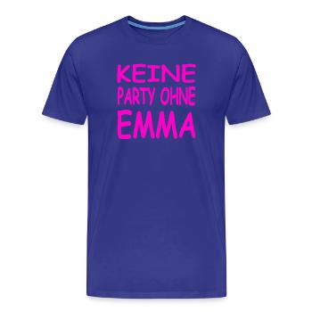 Emma - Männer Premium Bio T-Shirt - Königsblau - Vorne - Damien (186cm)