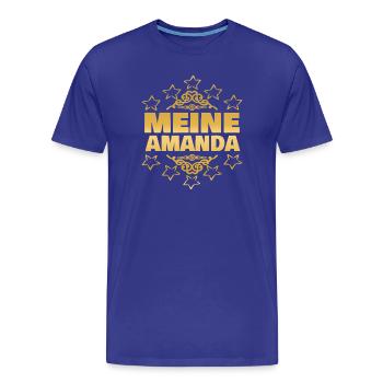 Amanda en épouse - T-shirt bio Premium Homme - bleu roi - Devant - Damien (186cm)