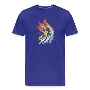 Style rétro du chat - T-shirt bio Premium Homme - bleu roi - Devant - Damien (186cm)