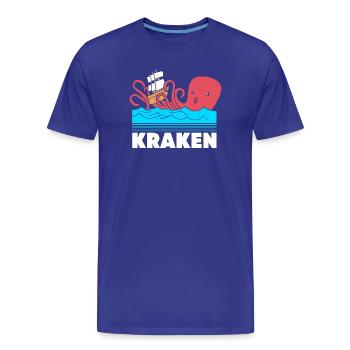 Oktopus Krake Kraken Tintenfisch - Männer Premium Bio T-Shirt - Königsblau - Vorne - Damien (186cm)