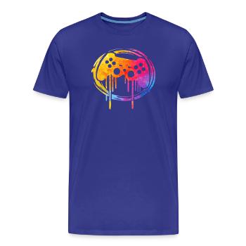 Joueur de jeu - T-shirt bio Premium Homme - bleu roi - Devant - Damien (186cm)