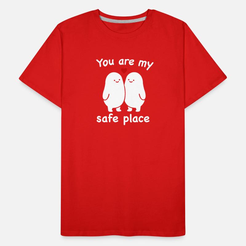 Du bist mein sicherer Ort – ein einfaches Liebesgeschenk Männer Premium Bio T-Shirt