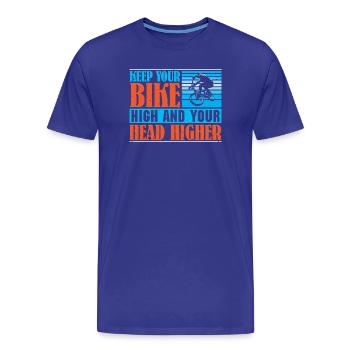 VTT VTT Vélo de Parole Descendance VTT - T-shirt bio Premium Homme - bleu roi - Devant - Damien (186cm)